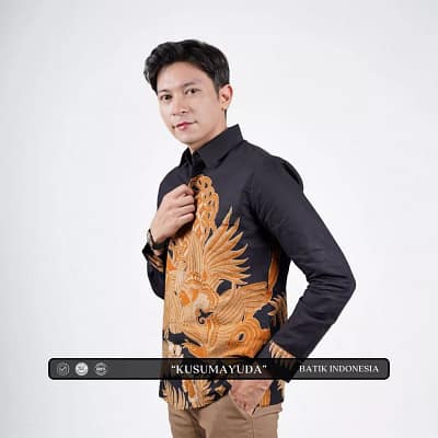Indonesian Batik Inspired Kusumayuda Slimfit Batik Shirt with Inner Lining